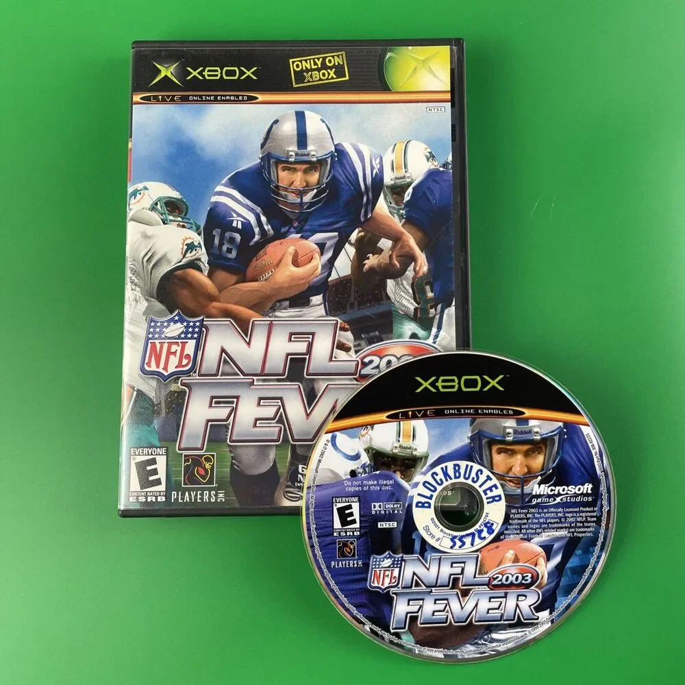 Original Xbox Sports Video Game Lot NLF Fever 2003 Fifa World Cup 2002 Rugby 06